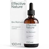 Effective Nature Bio Rizinusöl 100 ml - 100% kaltgepresst & unraffiniert - Pflegeöl für Haut, Haare, Wimpern, Bart & Nägel - Vegan, ohne Zusätze