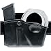 Safariland 573 Glock 17 22 Open Top Paddle Magazine Pouch with Handcuff Case (Plain Black, Left Hand)