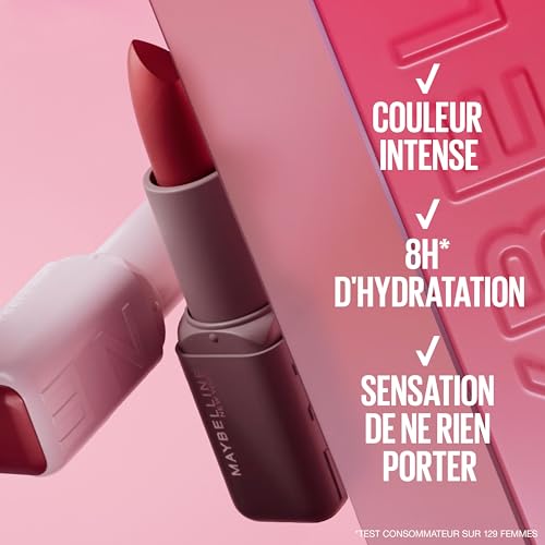 Maybelline New York - Rouge à Lèvres Sérum - Couleur Intense et Confortable - Soin Hydratant et Repulpant - Jusqu'à 8h d'Hydratation - Maybelline Serum Lipstick - Teinte : 106 Maybelline Soft