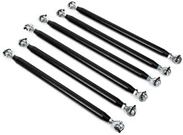 LLC. 4130 Chromoly Steel C-AM Maverick X3 72 Inch Rear Radius Rods (set of 6) Black, 2017 to 2026 Models