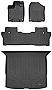 MAXLINER Custom Fit Floor Mats 2 Rows and Cargo Liner Behind 2nd Row Set Black Compatible with 2019-2022 Honda Passport