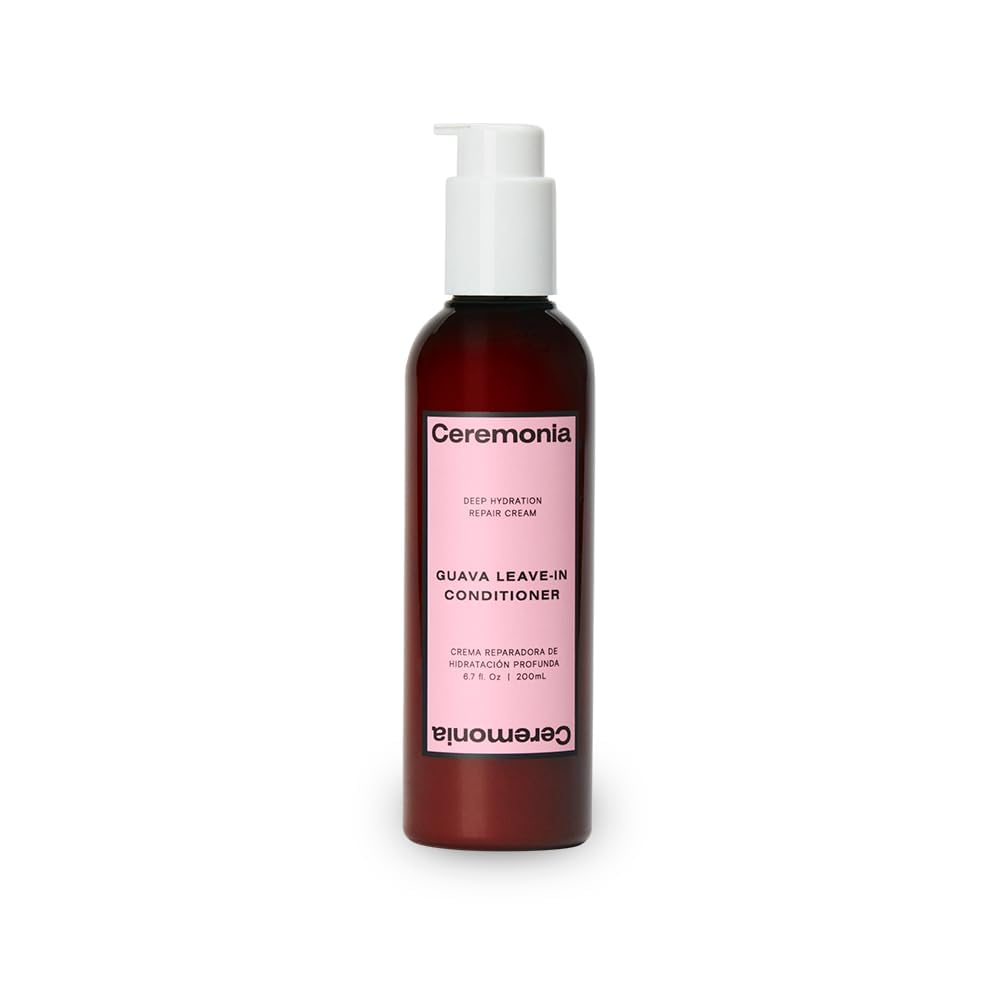 Ceremonia Guava Leave-In Conditioner | Deep Hydration Repair Cream for Damaged & Frizzy Hair | Boosts Shine, Reduce Frizz with Avocado Oil, 6.7 fl oz