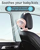 benpen Stroller Fan Pram Clip on, Buggy Baby Rechargeable Fan for Cooling,Portable Battery Personal Pram Accessories Pushchairs Crib Bed Treadmill Car Seat,Travel Holiday Essentials for Baby - Image 5