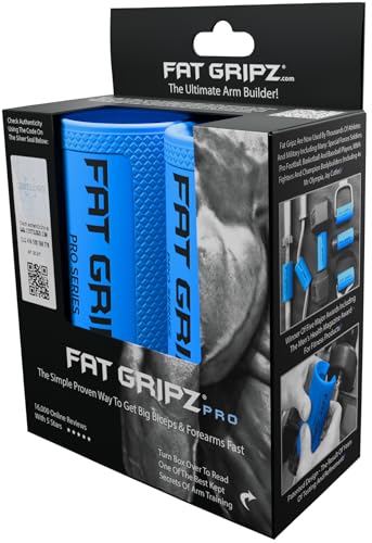 Fat Gripz - Thick Grips - Increased Muscle Fiber Activation - Bigger Arms & Stronger Grip (4x Men's Health Award Winner)