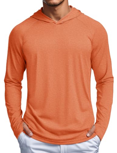 MAGCOMSEN Men's Sun Shirts Long Sleeve Lightweight Fishing Swim Hoodies