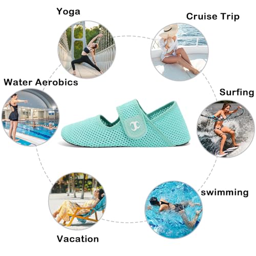 Image of Water Shoes for Women Men Barefoot Beach Swim Aqua Socks Summer Wide Slides Sandals Quick Dry Pool River Sea Sock Shoes