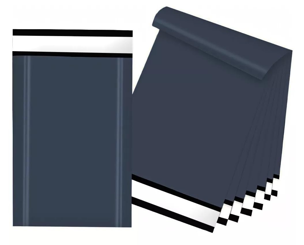 1000 x Dark Grey Mailing Bags 8" x 12" Misprinted Recyclable Poly Postal Postage Parcel Shipping Mailers for Small Items Packaging Shipping Posting