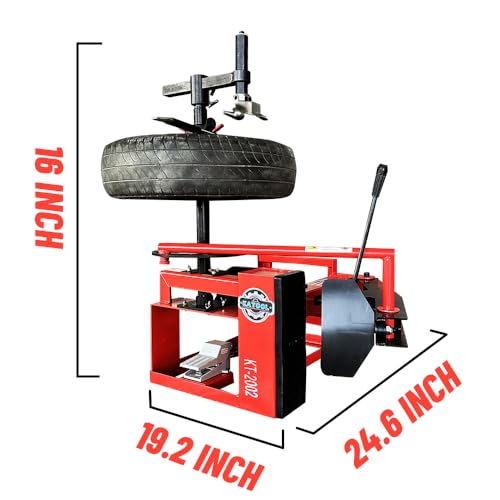 KATOOL KT2002 Mini Tire Changer Machine 39 Inch Air Bead Breaker No Anchor Portability Fit for Road Rescue, Mobile Car Repair