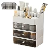 EAROND Makeup Organizer with 3 Drawers,Stackable Skincare Organizer for Cosmetics, Lipsticks, Jewelr