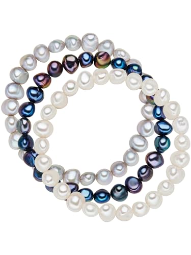Valero Pearls Bracelet en perles pour Femme en Perle de culture d'eau douce env. 7,0-8,0 mm