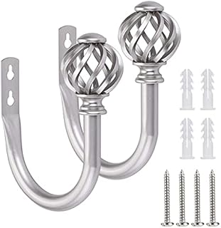 BSTKEY A Pair of Nest Modeling Metal Curtain Hooks - Lightweight Decorative Curtain Drapery Tiebacks Holdbacks Metal Hook Decorative Hook (Silver)