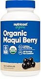 Nutricost Organic Maqui Berry (1,000mg) 120 Capsules - USDA Organic, CCOF Certified, Vegan, GMO-Free, Gluten-Free, 60 Servings