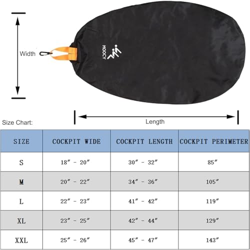Housse de cockpit de kayak rangement extérieur imperméable bâche siège propre XL - 2