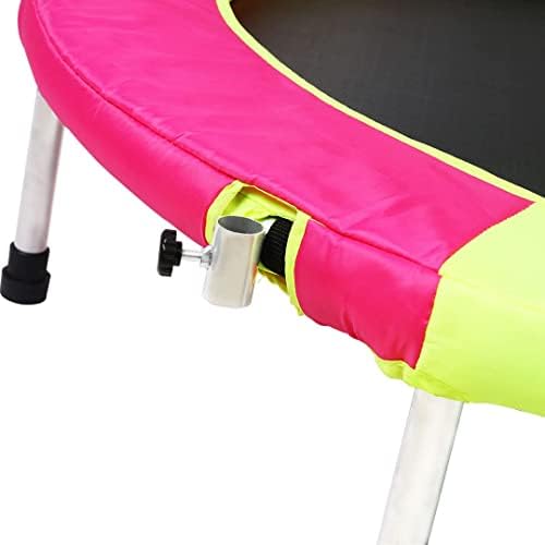 HLC 37 Inch Round Trampoline Folding Children Trampoline Exercise Rebounder with Handle
