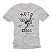 MAKAYA Maglietta Moto Cross Accessori - Enduro MX Casco Motocross T-Shirt Uomo Grigio M