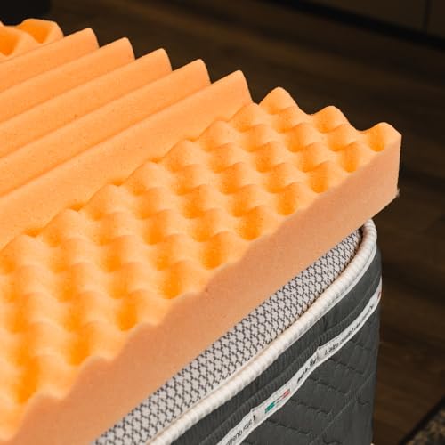 Cubrecolchón de matrimonio 165 x 190 x 5 cm de alto, corrector de colchón de espuma viscoelástica, desenfundable, dispositivo médico, fabricado en Italia 100 % - imagen 5