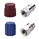 ThreeH R22 R12 zu R134A Umrüstadapter Hoch/Niedrig AC-Armaturen Rot Blau Autokältemittel Nachrüstung 7/16 zu 3/8 Umrüstung(2 Pack)