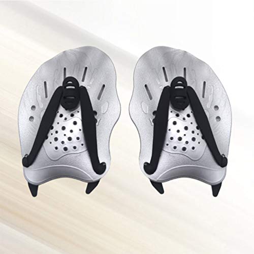 Barbatanas de mão para treino de natação com alças ajustáveis para natação e natação para mulheres e