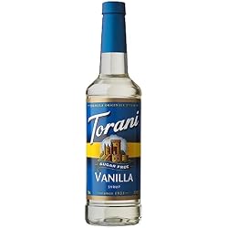 Torani Sugar Free Coffee Syrup, Vanilla Flavour, 750ml | Zero Calorie Drink Syrup, No Added Sugar, Barista Style for Coffee, Lattes and Iced Drinks, Vegan Friendly