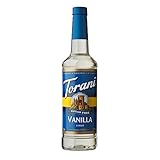 Torani Vanilla Sugar Free Coffee Syrups (750ml) - Classic Vanilla Syrup Flavouring for Lattes, Iced Coffees & Tea Beverages - Zero Sugar, No Calorie, No Carb & Vegan Drink Flavouring