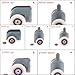 LumaGrove Shower Door Rollers Shower Rooms Cabins Pulley/Glass Sliding Door Pulley/Shower Room Roller/Runners/Wheels/Pulleys Diameter 20mm/23mm/25mm/27mm Shower Door Wheels(H)