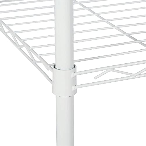 HOMEFORT 6-Tier Wire Shelving, 6 Shelves Unit Metal Storage Rack, Durable Organizer, Perfect for Pantry Closet Kitchen Laundry Organization (White) by HOMEFORT - Image 8