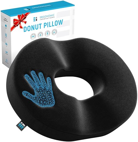 Donut Pillow for Tailbone Pain and Hemorrhoids, Tailbone Pain Relief Cushion, Memory Foam Donut Cushion Postpartum Pregnancy 