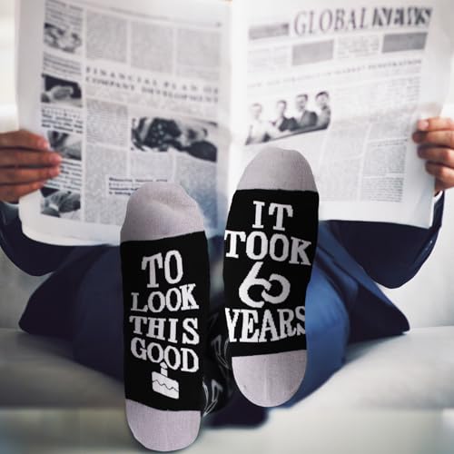 Mens Socks Calf-length Cotton Size 9-11, Novelty Funny Birthday Socks Gift for Dad Grandad Husband Son Brother