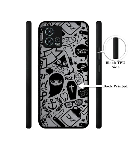 Image of Discover Or Death Design Premium 2D Printed Metal Back Case Cover for Motorola Moto G72 4G