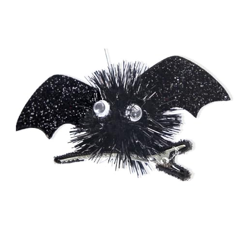 Pinzas para el cabello Halloween Bat negras y moradas miniatura 2