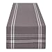 DII 100% Cotton, Machine Washable, Everyday French Stripe Kitchen Table Runner For Dinner Parties, Events, Decor 14x72" - Gray Chambray