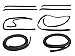 Front Door Window Run Sweep Felts Weatherstrip Seals Kit Set for Chevy GMC Truck