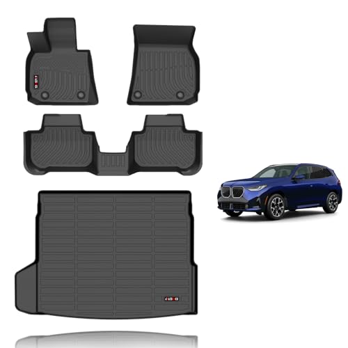 KELCSEECS Floor Mats & Cargo Liner Custom for 2025 2026 BMW X3 Car Mats Automotive Cargo Mat Floor Liners Trunk Mat X3 All Weather Floor Mats Trunk Liner Black