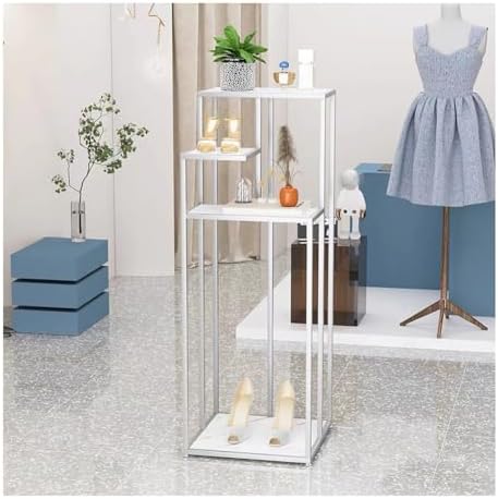 Modern Metal Display Stand - Steel Frame Riser Shelf for Retail Stores, Boutique Showcases, and Home Décor - Versatile Storage Solution for Enhanced Visibility