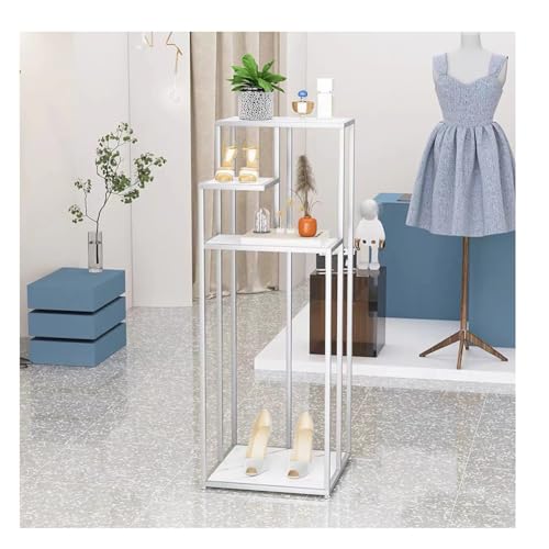 Modern Metal Display Stand Steel Frame Riser Shelf for Retail Boutique Home Organization Stylish Storage Solution Versatile Display