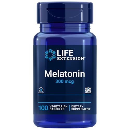 Life Extension Melatonin 0.3 mg 100 Capsules Laboratory Tested Vegan Gluten Free Soy Free GMO Free