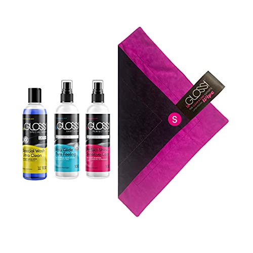 Latex Care KIT Perfect SHINE EASY GLIDE PREMIUM SPRAY Special WASH LATEX WIPE