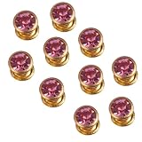 COHEALI 100 Piezas de Gemas de Colores de 6 Mm para Adorno de Ropa y Fabricación de Pendientes, Diseño Artístico con Tallado Preciso y Material Metálico para DIY
