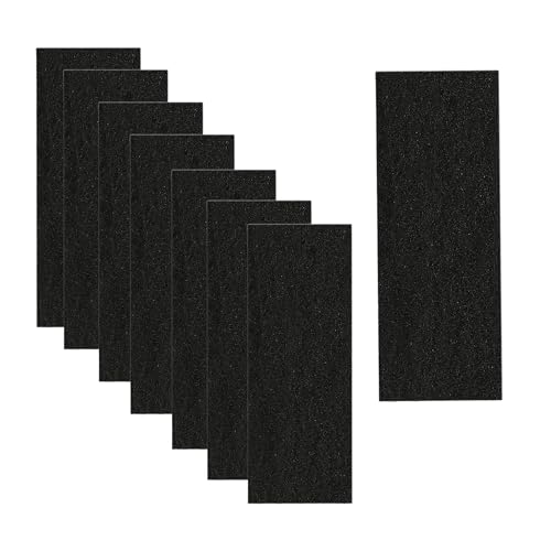 Delapan 8 Pack Charcoal Cat Litter Box Replacment Filter fits Nature's Miracle Oval Hooded Flip Top Litter Box Carbon Odor Filters