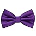Produktbild MASADA Herren Fliege Lila Violett Seidenlook, stufenlos verstellbar, handgefertigt, Hakenverschluss - 12 x 6 cm 100% Polyester