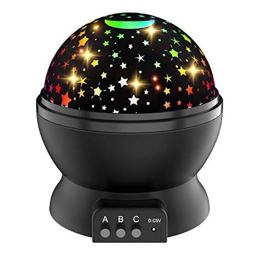 Dreamingbox Night Light for Kids, Gifts for Boys 1-10 Year Old Bedroom Light Projector for Kids Bedroom Toys for Boys Age 1-10 Star Nursery Decor Birthday Gifts for 1-10 Year Old Boys Black TGUSYD07