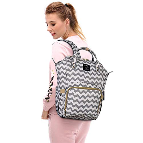 Qimiaobaby Diaper Bag Backpack,Waterproof Multifunctional Large Travel Nappy Changing Bags… (Red Dot) #TOP6
