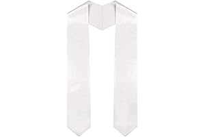 Timeless White Graduation Stole: A Customizable Canvas for Your Celebration