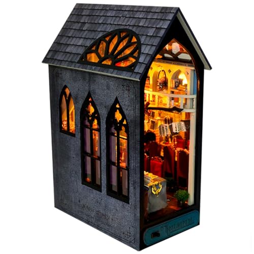 TOWEBOORY ubNkbNLbg 3D~j`AnEX @̃Xg ؐ ̃pY gݗ {I LEDCg h[nEXLbg EbhNtg BookNook DIY   ubNX^h l wN v[