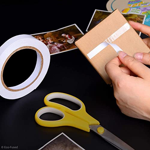 Eco-Fused Double Sided Adhesive Tape - Width: 0.4 Inch - Length: 55 Yards - for Arts and Crafts, DIY and Office - Quick and Easy (0.4 Inch x 55 Yards - 2 Pack) - Thumbnail 7