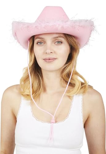 P 'tit payaso sombrero fieltro Cow Girl con plumas adulto