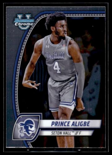 2024-25 BOWMAN UNIVERSITY CHROME #82 PRINCE ALIGBE SETON HALL PIRATES BASKETBALL OFFICIAL TRADING CARD OF NBA