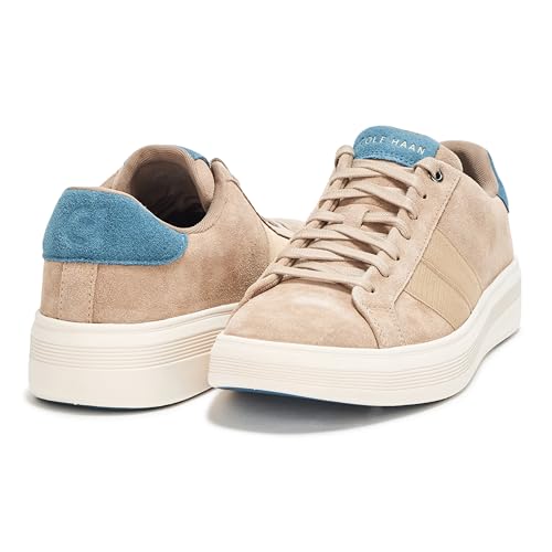 Cole Haan Men's Grand Crosscourt Premier Sneaker, BRCH BGE SDE/Teal, 7 Wide3