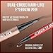 Vevivia Eyebrow Pencils for Women - Eyebrow Pen with 4D Brush-Tip & Curved Tip for Natural Fuller-Looking Brows, Precise Hair-Like Strokes for All Brow Types, Last All-Day Eyebrow Makeup, Black