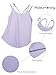 Girls Eyelet Flowy Tank Tops Cute Summer Spaghetti Strap Tops Kids Fashion Embroidery Sleeveless Shirts Purple